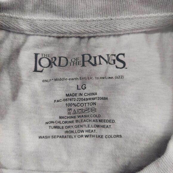 Lord of the Rings Mordor Gray Tie Dye Long Sleeve T-Shirt, Size Large - Picture 5 of 7